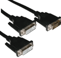 Cable DVI 24+1 Macho - 2DVI 24+1 Hembra de 2Mts