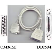 Db25 m a Centronics 36 m IEEE 1284 3 mts.