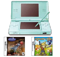 Consola NDS Lite azul + Ratatouille + Draw to life